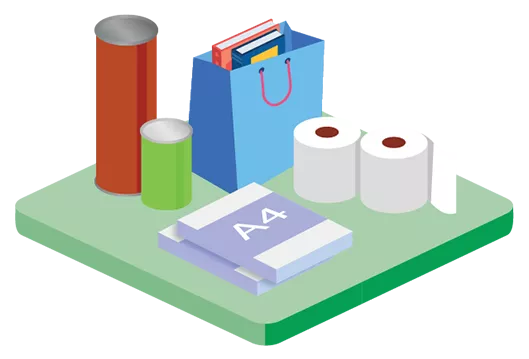 Gráfico de reciclaje de bienes de consumo